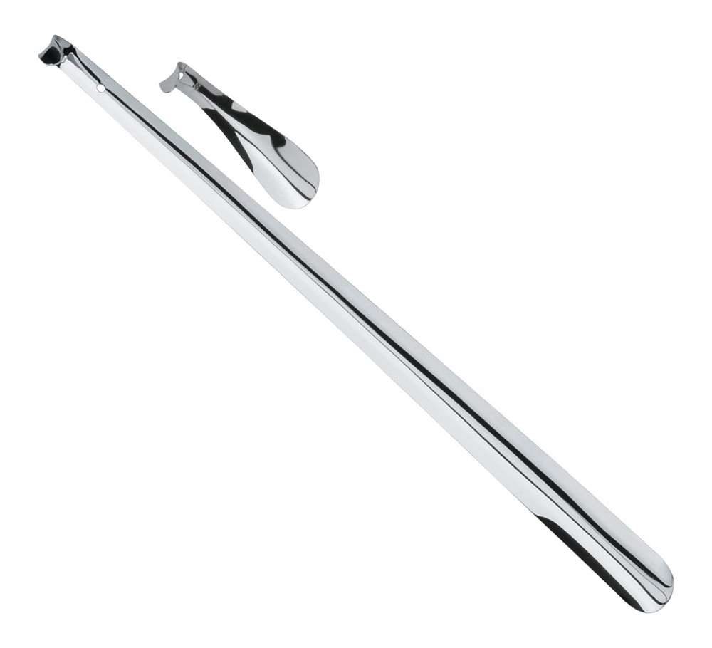 Metall Schuhanzieher 2er Set - 15 cm und 70 cm mit Haken - Schuhlöffel Anziehhilfe