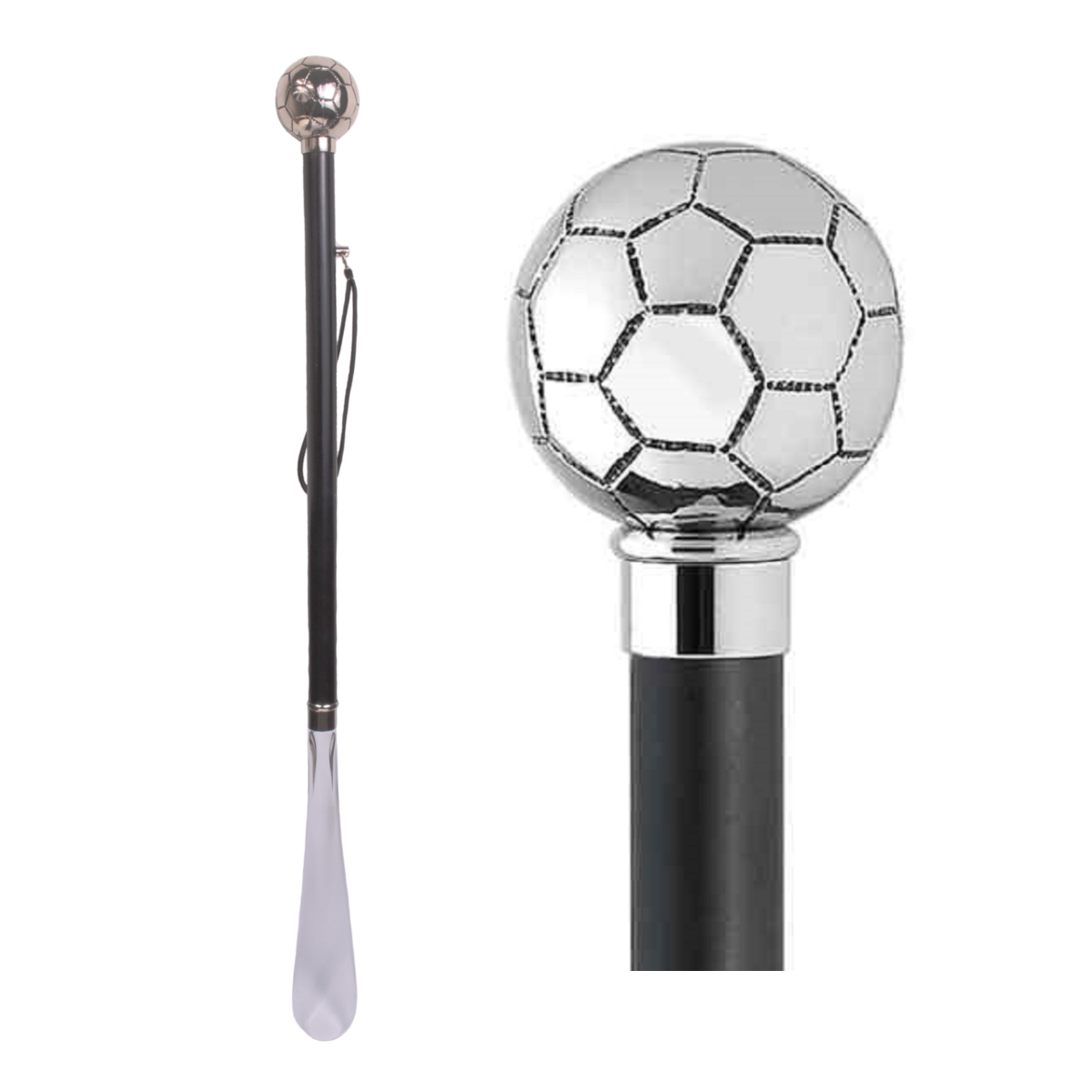 Design Schuhanzieher Motiv Fußball - Schuhlöffel - Anziehhilfe