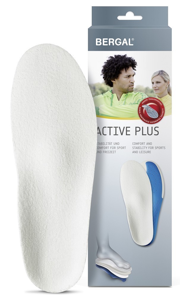 Einlegesohle Schuheinlage Active Plus Stütze anatomisches Fußbett Frottee Latex