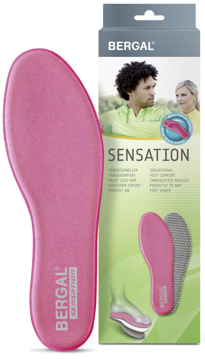 2 Paar Einlegesohle Schuheinlage Sensation Pink Memory Effekt Damengrößen