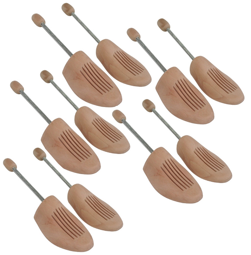 Holz Schuhspanner mit Spiralfeder 5 Paar Schuhformer Holz Schuhspanner mit Spiralfeder 5 Paar Schuhformer