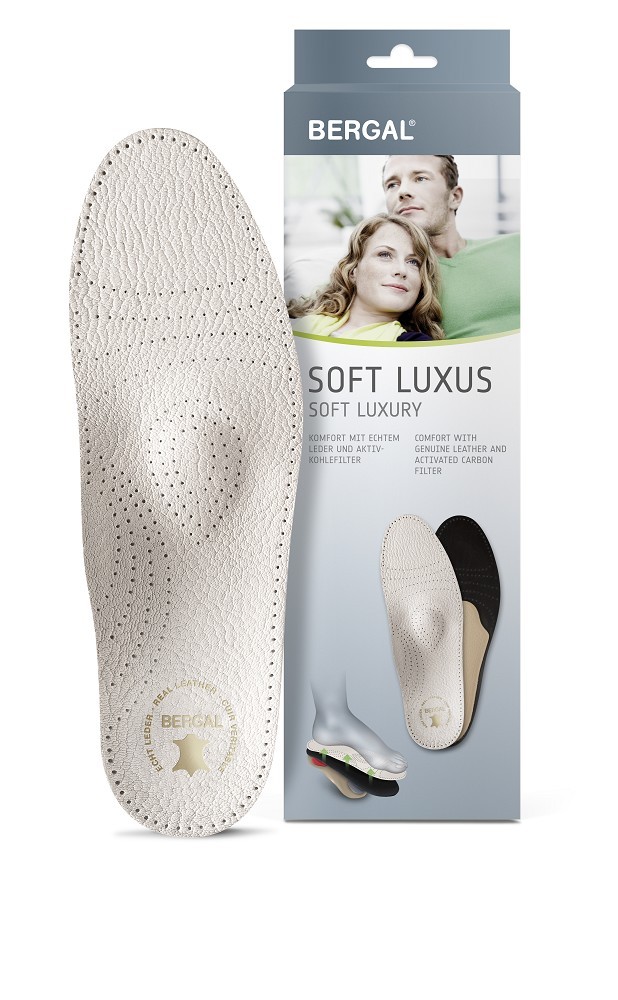 Einlegesohle Schuheinlage Soft Luxus echtes Leder Fußbett Massagewirkung