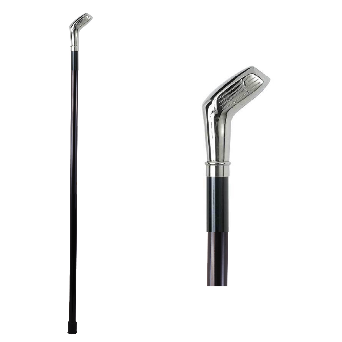 Gehstock mit Griffmotiv Golfschläger - Spazierstock - Flanierstock