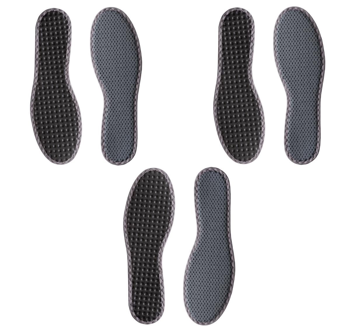 3 Paar Einlegesohlen, Schuh Einlagen mit Aktivkohle, Duft gegen Fußgeruch