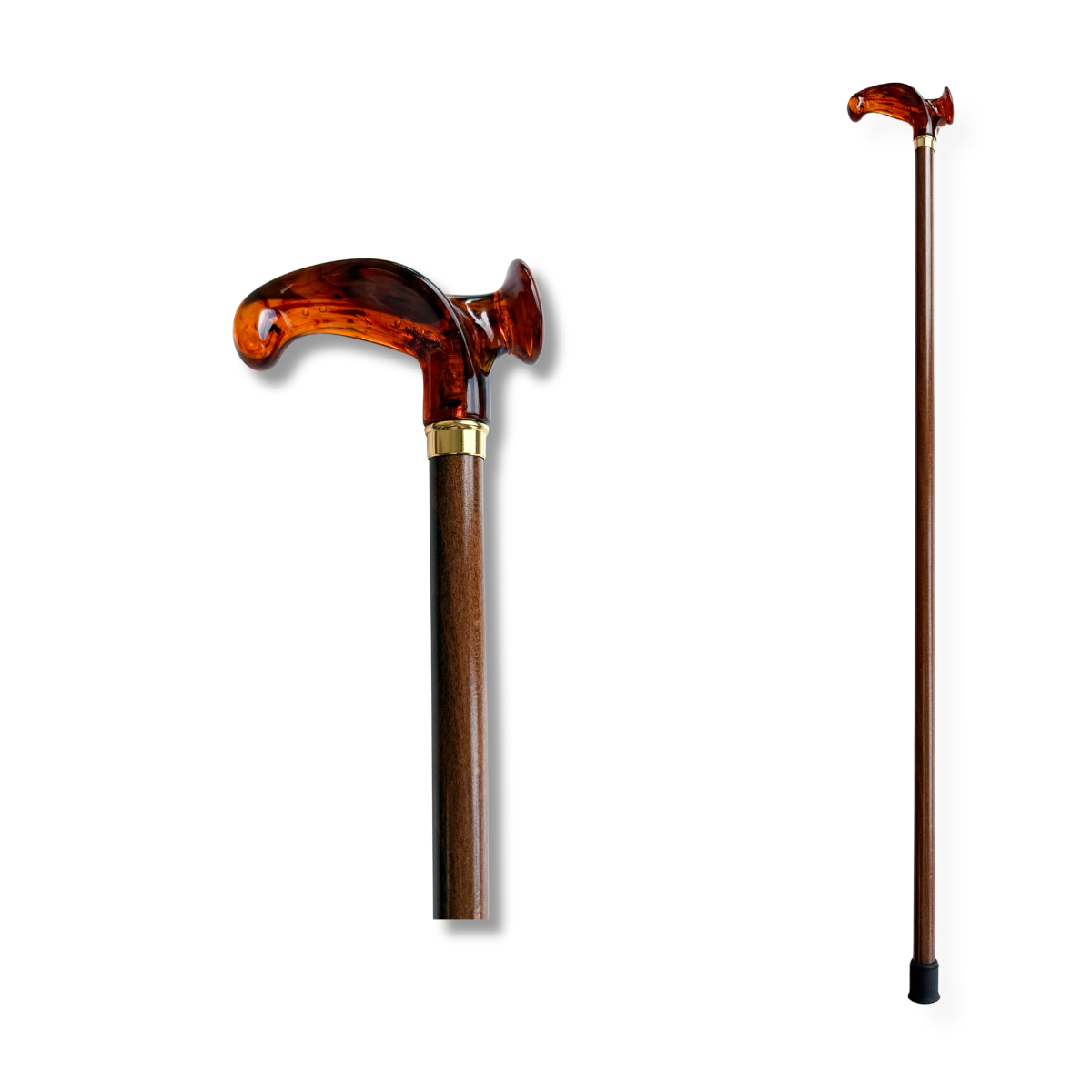Anatomischer Gehstock links Bernstein Optik - Spazierstock Anatomischer Gehstock links Bernstein Optik - Spazierstock