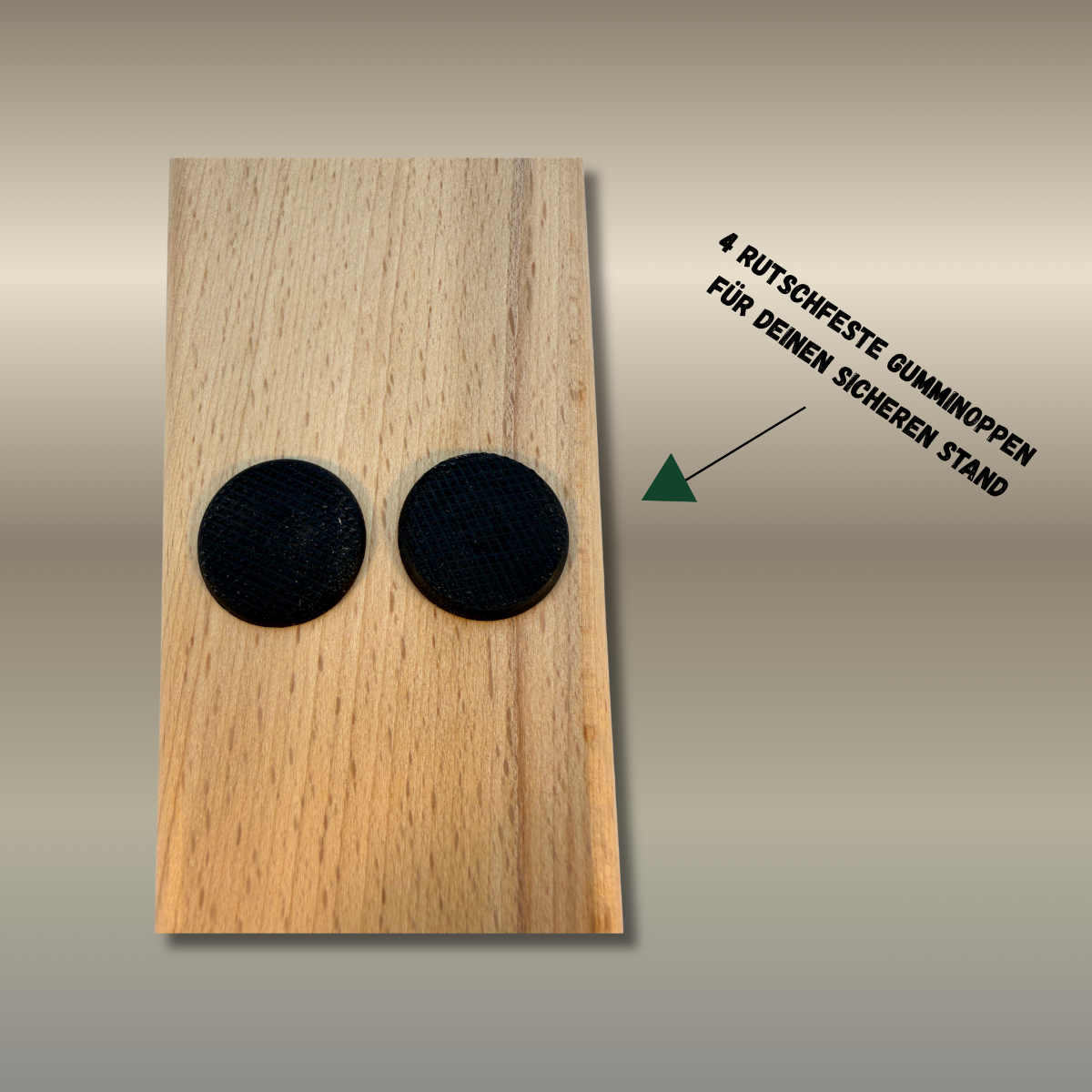 1 Stück Stiefelknecht Ausziehhilfe aus Buchenholz mit 4 Gummi-Noppen